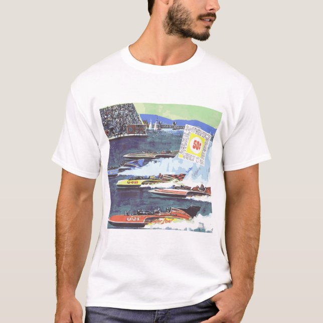 T-shirt Course Vintage en vedette (Devant)