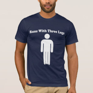 T-shirt Courses avec trois jambes blanches