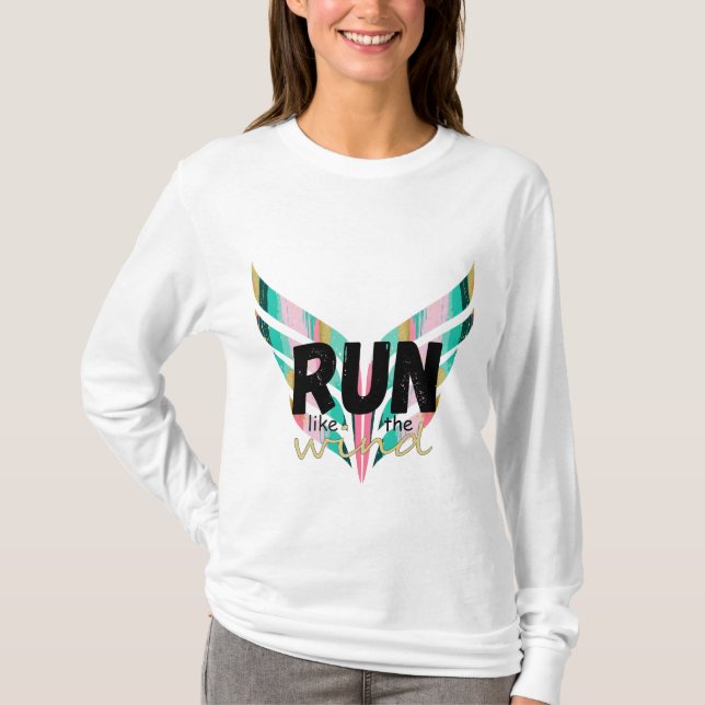 T-shirt Courses branchées comme la course de la chemise à  (Devant)