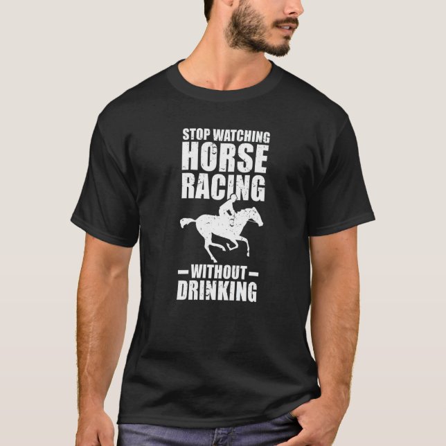 T-shirt Courses de chevaux  Chevaux Regarder Courses de ch (Devant)