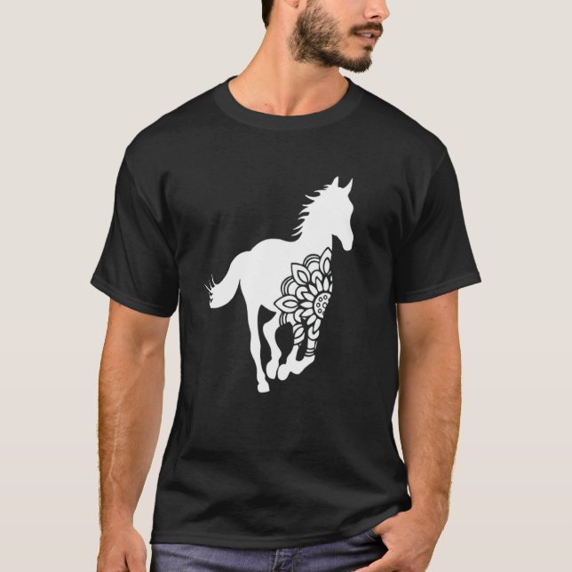 T-shirt Courses de chevaux Équitation Fleurs Grange Équest (Devant)