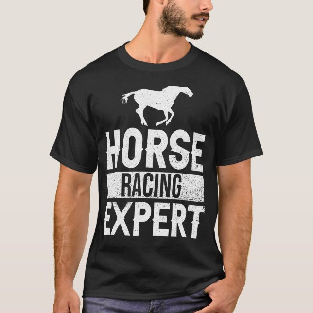 T-shirt Courses de chevaux Expert Fans de courses de cheva (Devant)