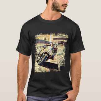 T-shirt Courses de moto sur journaux anciens