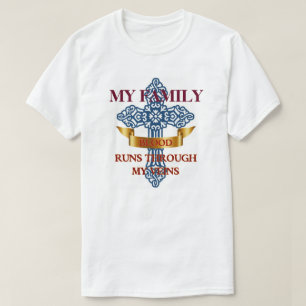 T-shirt Courses de sang de famille par mes veines