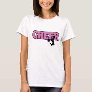 T-shirt court de douille de pom-pom girl