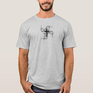 T-shirt court gris de douille de conception de