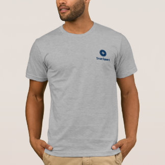 T-shirt court gris de la douille des hommes avec
