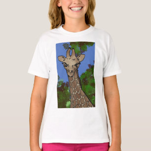 T-shirt court II de girafe de douille
