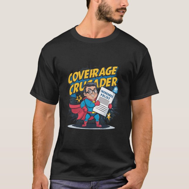 T-shirt courtier d'assurance Superhero (Devant)