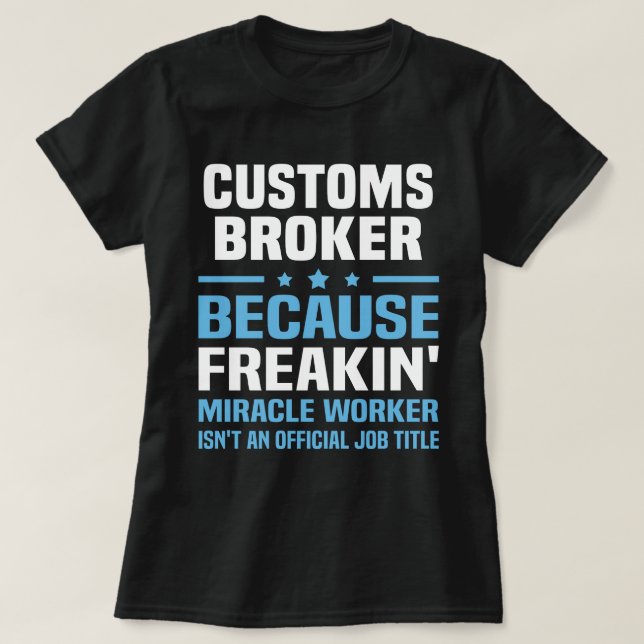 T-shirt Courtier en douane (Design devant)