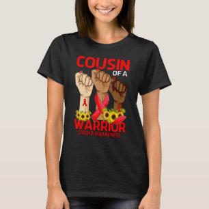 T-shirt Cousin À La Main D'Un Guerrier Stroke Sensibilisat