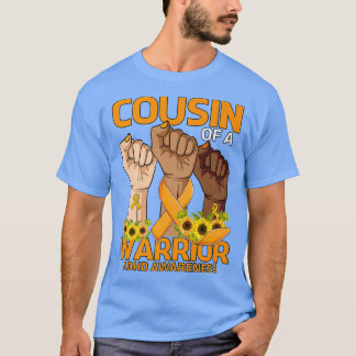 T-shirt Cousin À La Main D'Un Guerrier Tournesol De Sensib