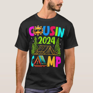 T-shirt Cousin Camp 2024 Vacances en famille Camping d'été