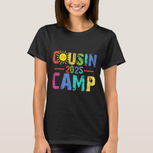 T-shirt Cousin Camp 2025 Camping Feu de camp Vacances d'ét