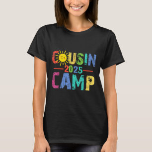 T-shirt Cousin Camp 2025 Camping Feu de camp Vacances d'ét