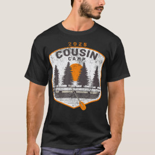 T-shirt Cousin Camp 2025 Canoë Vintage Art Summer Family C