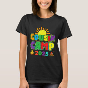 T-shirt Cousin Camp 2025 Vacances en famille Camping d'été