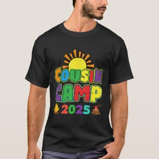 T-shirt Cousin Camp 2025 Vacances en famille Camping d'été