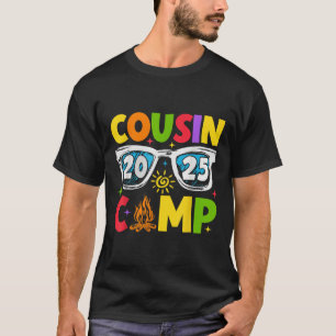 T-shirt Cousin Camp 2025 Vacances familiales Camping d'été