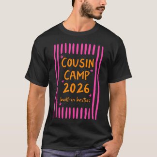 T-shirt Cousin Camp 2026 Meilleures Amies Intégrées Campin