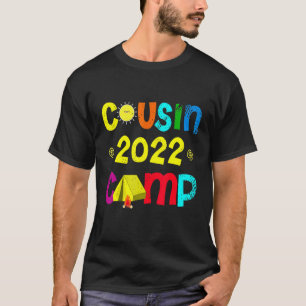 T-shirt Cousin Camping Crew 2022 Vacances Réunion Famille