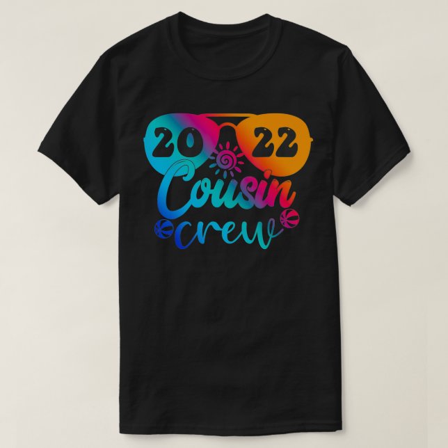 T-shirt Cousin Crew 2022 Summer Vacation Beach Matching Fa (Design devant)