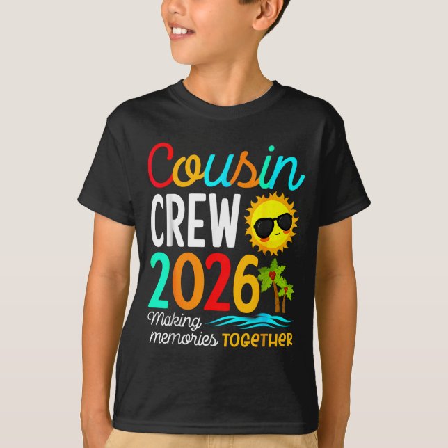 T-shirt Cousin Crew 2026 Summer Vacation Beach Family Trip (Devant)