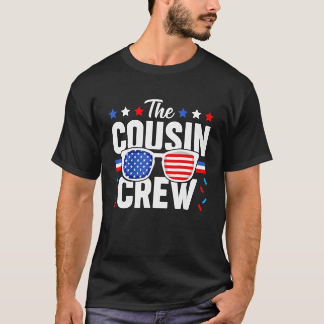 T-shirt Cousin Crew 4th of July Patriotic American Family  (Devant)