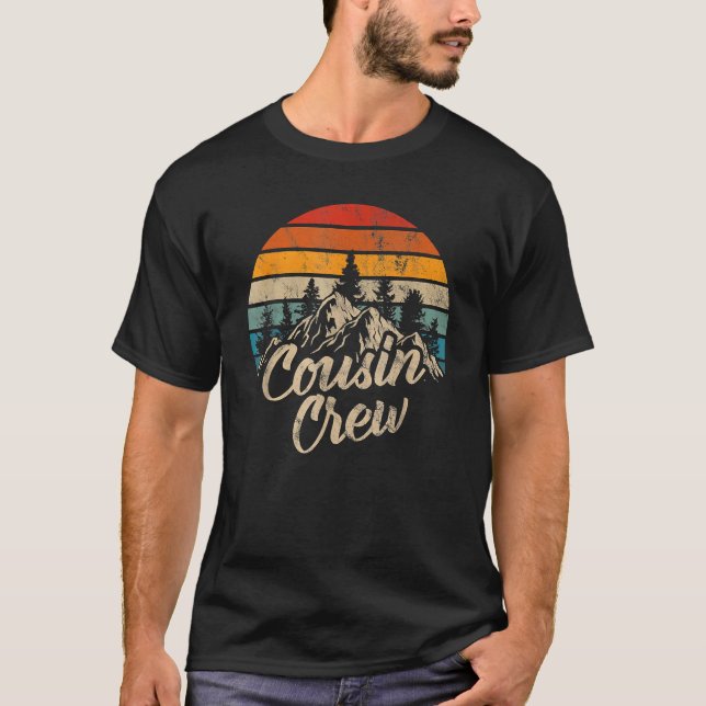 T-shirt Cousin Crew Camping Outdoor Sunset Summer Camp (Devant)