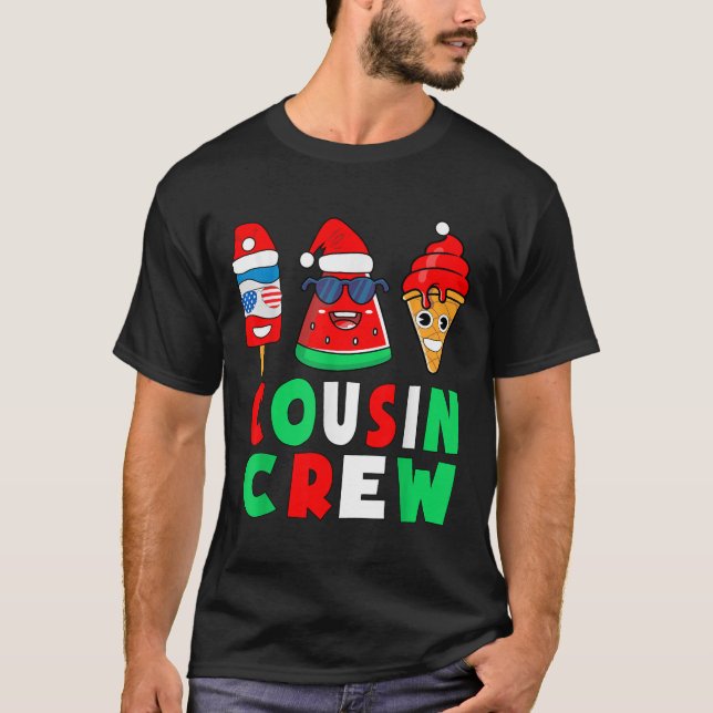 T-shirt Cousin Crew Christmas In July Squad Pajamas Matchi (Devant)