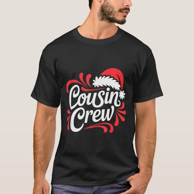 T-shirt Cousin Crew Christmas Xmas Lights Family Matching  (Devant)