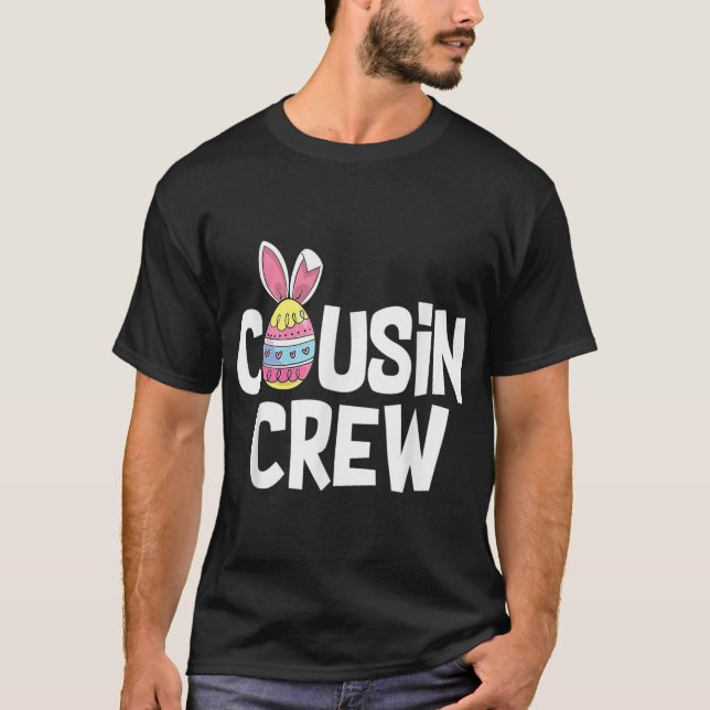 T-shirt Cousin Crew Cute Bunny Matching Easter Day Rabbit (Devant)