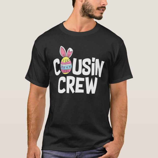 T-shirt Cousin Crew Cute Bunny Matching Easter Day Rabbit (Devant)