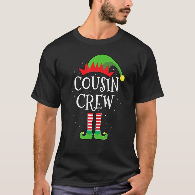 T-shirt Cousin Crew Elf Cute Xmas Pajama Matching Party Ch (Devant)