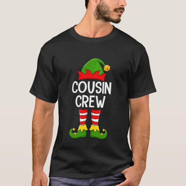 T-shirt Cousin Crew Elf Xmas Family Matching Elf Squad Chr (Devant)