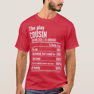 T-shirt Cousin Crew Faits nutritionnels le jeu Cousin T-Sh
