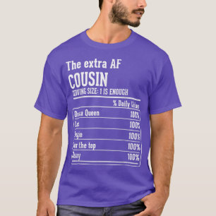 T-shirt Cousin Crew Faits nutritionnels l'Etra AF Cousin 