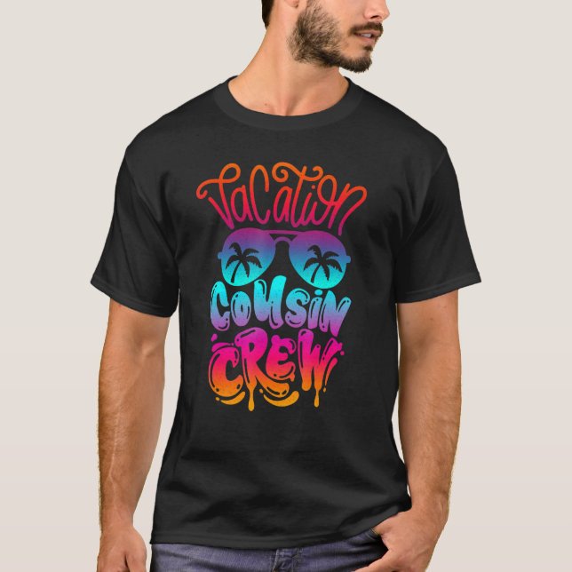 T-shirt Cousin Crew Famille Été Vacances Plage Croisière S (Devant)