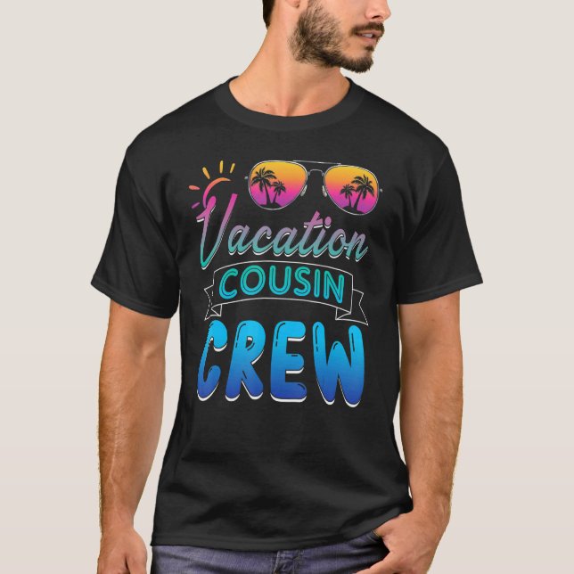T-shirt Cousin Crew Famille Été Vacances Plage Croisière S (Devant)