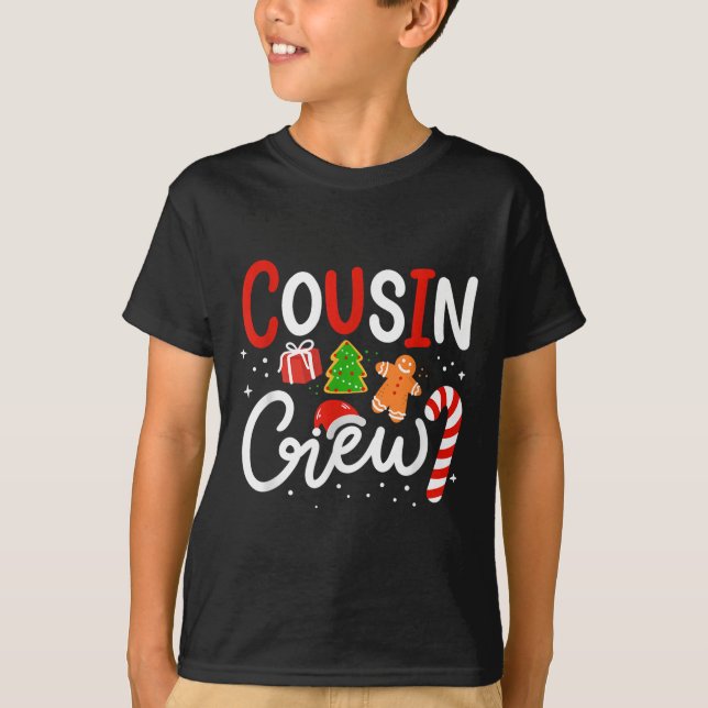 T-shirt Cousin Crew Family Christmas Pajamas  (Devant)