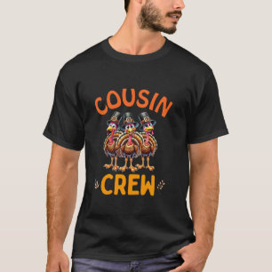 T-shirt Cousin Crew Funny Turquie Matching Famille Thanksg