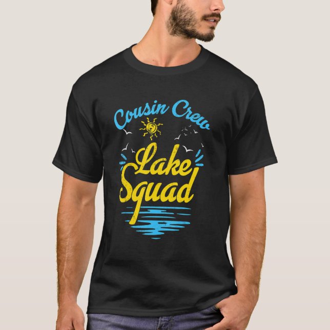 T-shirt Cousin Crew Lake Squad Famille Vacances Lake Trip (Devant)