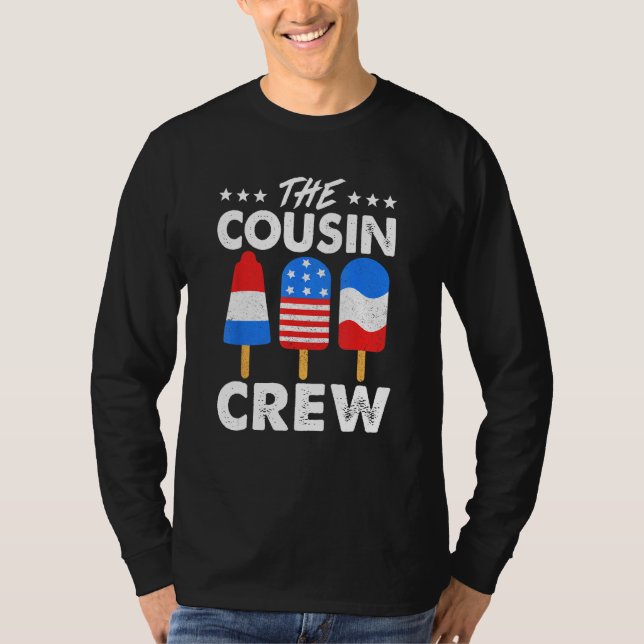 T-shirt Cousin Crew Patriotic American Family Matching (Devant)