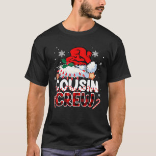 T-shirt Cousin Crew Père Noël Red Plaid Noël drôle