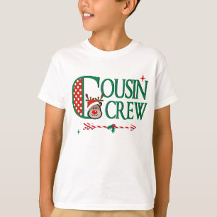 T-shirt Cousin Crew Reindeer Shirin Kids Cousin Noël