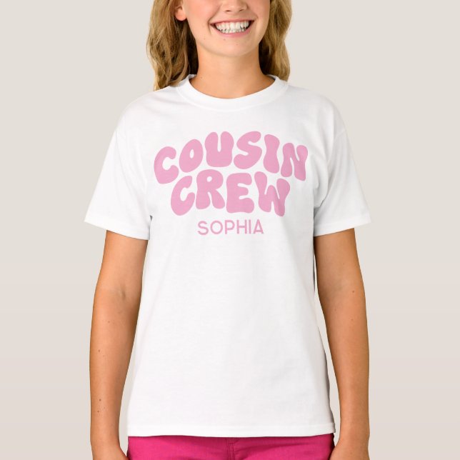 T-shirt Cousin Crew Retro Correspondant Cousin Famille Réu (Devant)