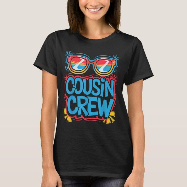 T-shirt Cousin Crew Shirt Adults Kids Matching Cousin Givi (Devant)