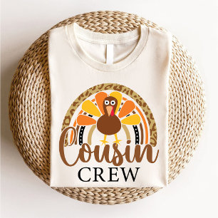 T-shirt Cousin Crew Thanksgiving mignonne Turquie Famille