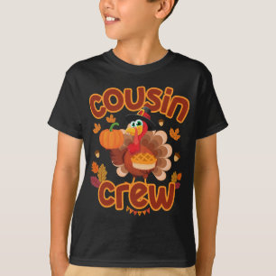 T-shirt Cousin Crew Thanksgiving Turquie Citrouille Réunio