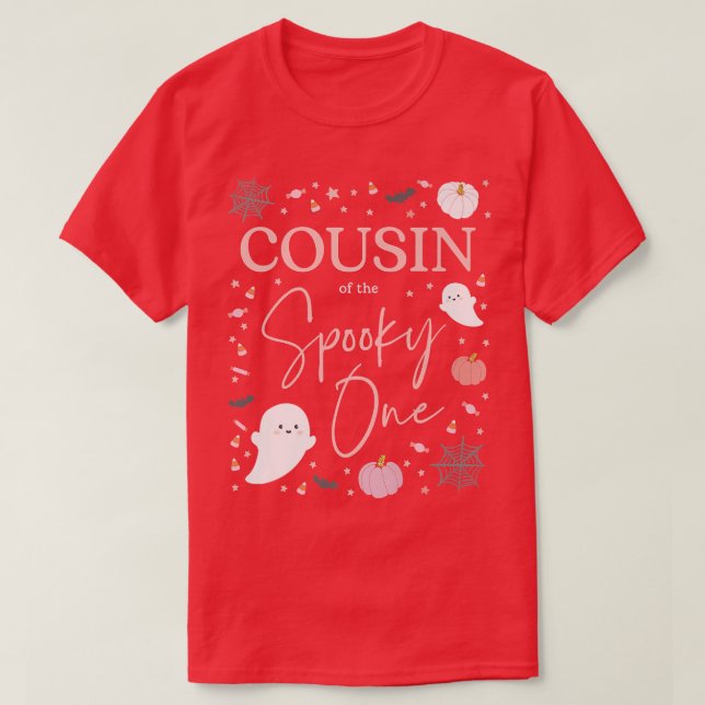 T-shirt Cousin de la Éffrayante une fille premier annivers (Design devant)